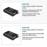 Підсилювач звуку VHM337 TPA3116 50W X2 Bluetooth 5.0 AUX USB плеєр MINI Бездротовий аудіо 2.0 Стерео 12-24в, фото 4