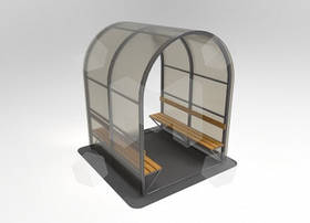 Курильний павільйон 1,86 х 2 м (без стінки) / Курилка, альтанка для куріння