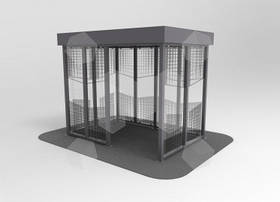 Павільйон для паління зі скла 3х2 м / Павільйон для куріння