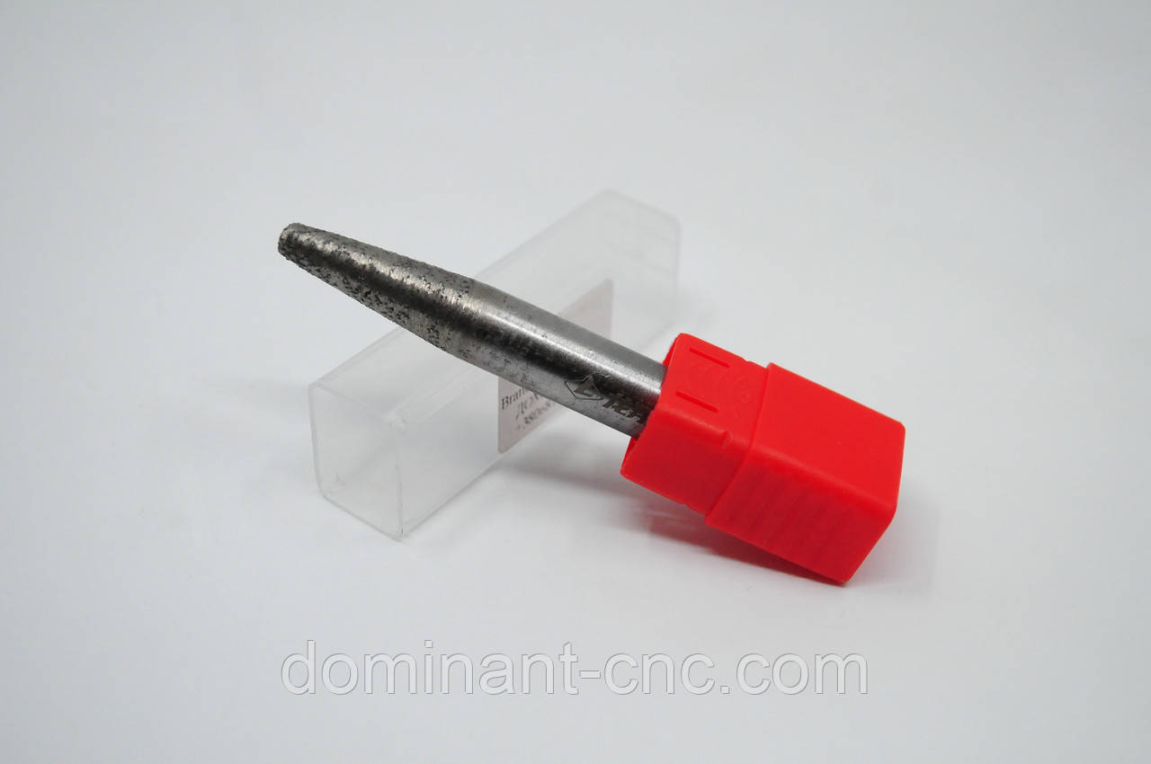 Фреза алмазна спеченная конусна D10*d6*l30*L100
