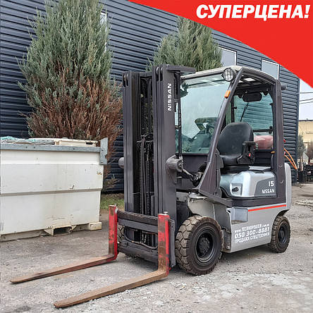 Вилочний навантажувач 1.5 тонни Nissan P1D1A15LQ б/у, фото 2