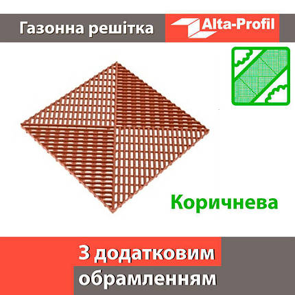 Решітка з додатковим обрамленням коричнева, фото 2