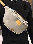 Мужская сумка мессенджер бананка Louis Vuitton серая. Живое фото (топ ААА+), фото 3