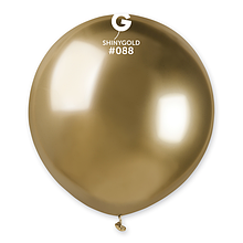 Латексна кулька хром золотий 19" / 88 / 48см Gold Gemar
