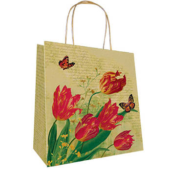 Подарунковий пакет № 75 "Тюльпани" (215х220х110)