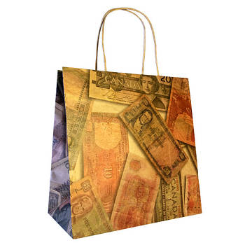 Подарочный пакет №29 "Купюры" (215х220х110)