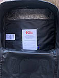 Рюкзак Канкен Fjallraven Kanken No. 2 backpack чорний з чорними шкіряними ручками. Живе фото. Premium replic, фото 5
