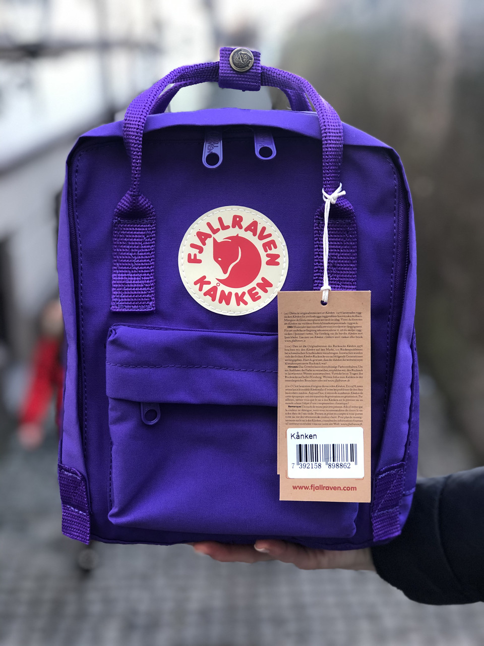 Рюкзак Канкен Fjallraven Kanken mini фіолетовий 7л Живе фото. Преміум топ