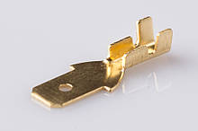 Клемa ножова штекер 4,8 мм. золота (100 шт.)