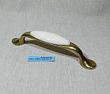 Меблева ручка  кераміка UP19- 0096-G00AB MLK-0, фото 3