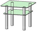 Журнальний білий столик зі скла у вітальню СТ-201 Антонік, фото 2
