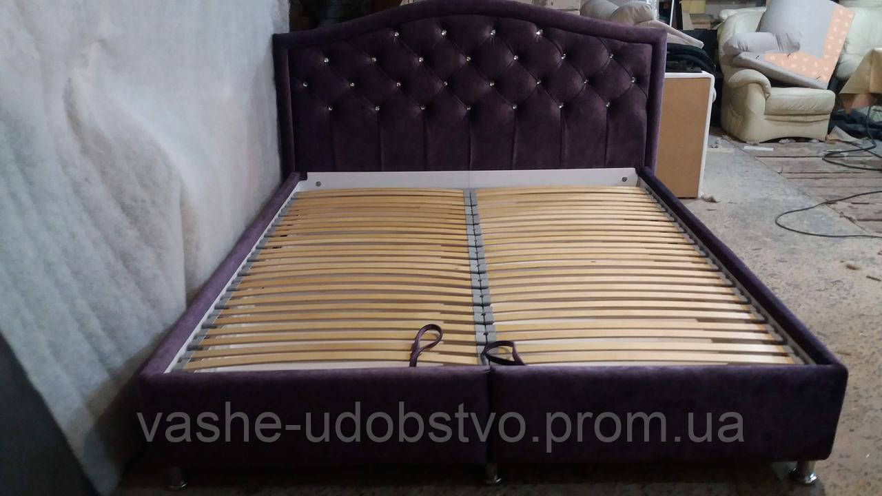 Ліжко з м'яким узголів'ям та підйомним механізмом 180*200
