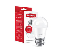 Лампа светодиодная MAXUS 1-LED-742 G45 5W 4100K 220V E27