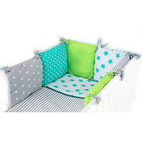 Комплект у дитяче ліжечко Ранок зелений із м'ятним