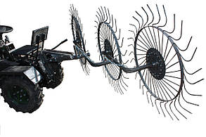 Граблі "Сонечко" до мотоблока трирядні