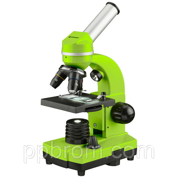 Мікроскоп навчальний біологічний для студентів Bresser Biolux SEL40x-1600xGreen (смартфон-адаптер) (Німеччина)