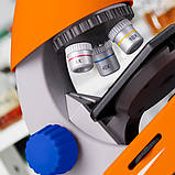 Мікроскоп повчальний для дитини дітей Bresser Junior 40x-640x Orange (Base) (Німеччина), фото 4