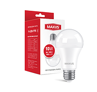 Лампа светодиодная MAXUS 1-LED-775 A60 10W 3000K 220V E27