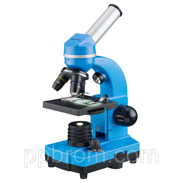 Мікроскоп навчальний біологічний для студентів Bresser Biolux SEL 40x-1600xBlue (смартфон-адаптер) (Німеччина), фото 1