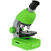 Мікроскоп повчальний для дитини дітей Bresser Junior 40x-640x Green (Німеччина)