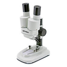 Мікроскоп навчальний дитячий з сертифікатом Optika STX 20x Bino Stereo (Італія)