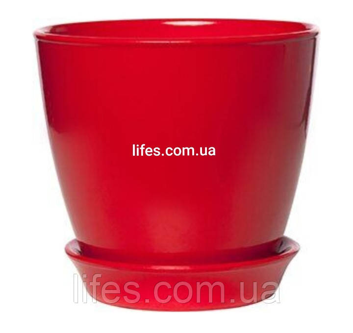 Вазон керамічний ВК 13 червоний 1.2 л