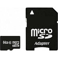 Карта пам'яті eXceleram 64Gb Micro-SDXC class 10, з SD адаптером, UHS-I (MSD6410A)