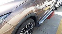 Бічні пороги Allmond Grey 2 шт. алюм Mitsubishi Eclipse Cross