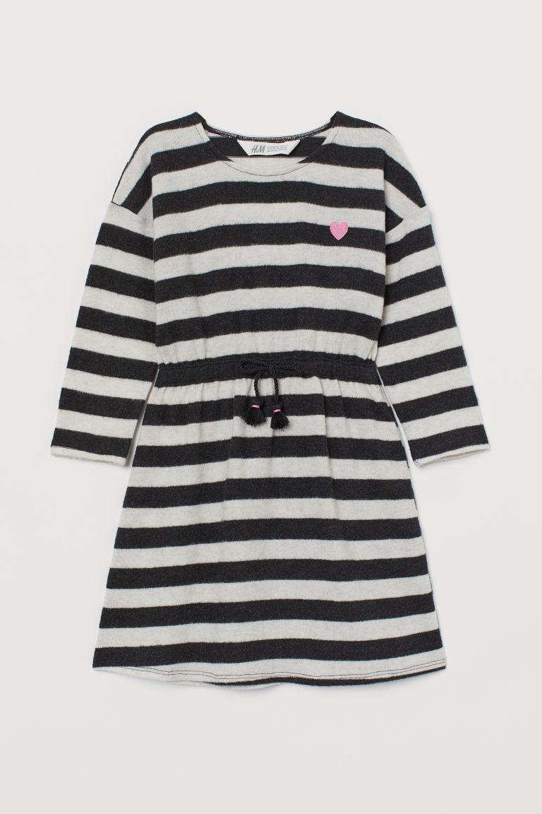 Плаття тепле сіре в смужку H&M р. 98/104, 110/116см