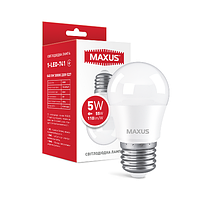 Лампа светодиодная MAXUS 1-LED-741 G45 5W 3000K 220V E27