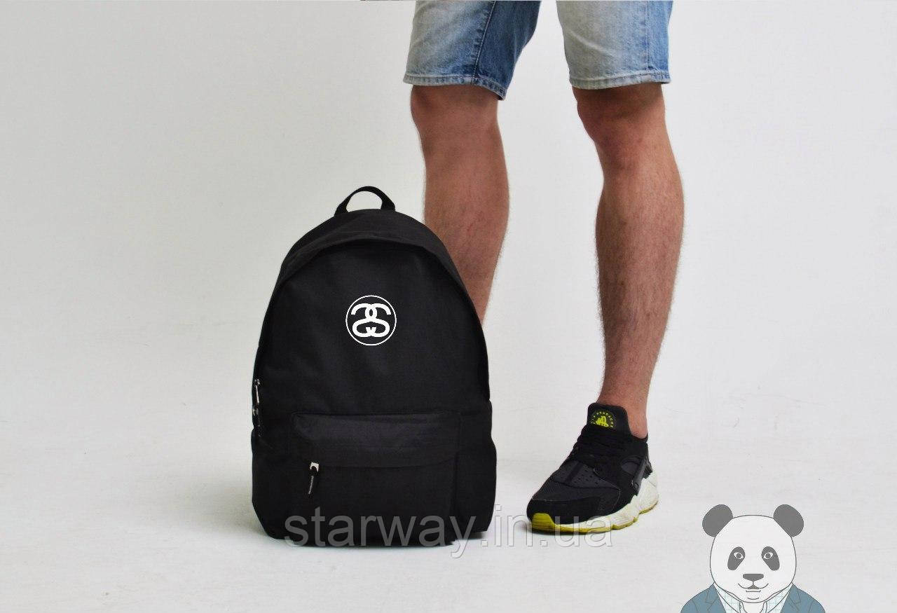 Чорний рюкзак stussy | топ