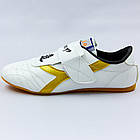 Степки для тхеквондо OB-0190 (р-р 30-45, верх-PVC, підошва PU, білий-золотий), фото 2