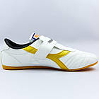 Степки для тхеквондо OB-0190 (р-р 30-45, верх-PVC, підошва PU, білий-золотий), фото 3