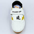 Степки для тхеквондо OB-0190 (р-р 30-45, верх-PVC, підошва PU, білий-золотий), фото 6