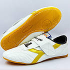 Степки для тхеквондо OB-0190 (р-р 30-45, верх-PVC, підошва PU, білий-золотий), фото 9
