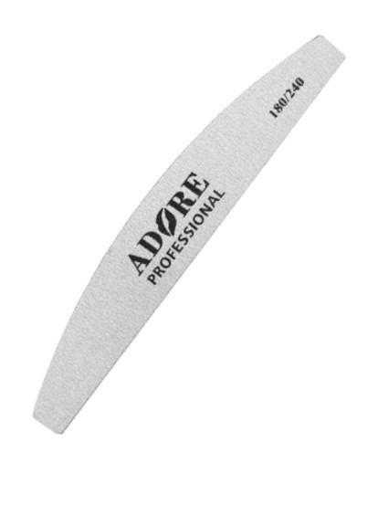 Пилка для нігтів півкругла 180/240, Adore, фото 1