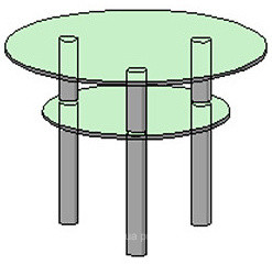 Журнальний кофейний столик зі скла у вітальню СТ-301 Антонік, фото 1