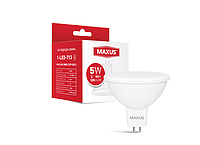 Лампа светодиодная MAXUS 1-LED-713 MR16 5W 3000K 220V GU5.3