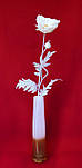 Штучна квітка Мак - гілка, тканина, пластик, 78 см, білий (630188), фото 4