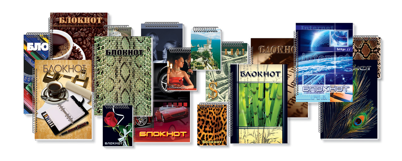 Блокнот А6, бічна спіраль, клітинка, 40 аркушів