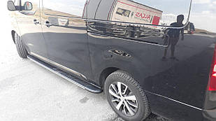 Бічні пороги Bosphore Yeni (2 шт., алюміній) Peugeot Traveller 2017 рр.