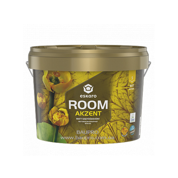 Фарба ESKARO Akzent Room інтер'єрна (матова), 2,7 л