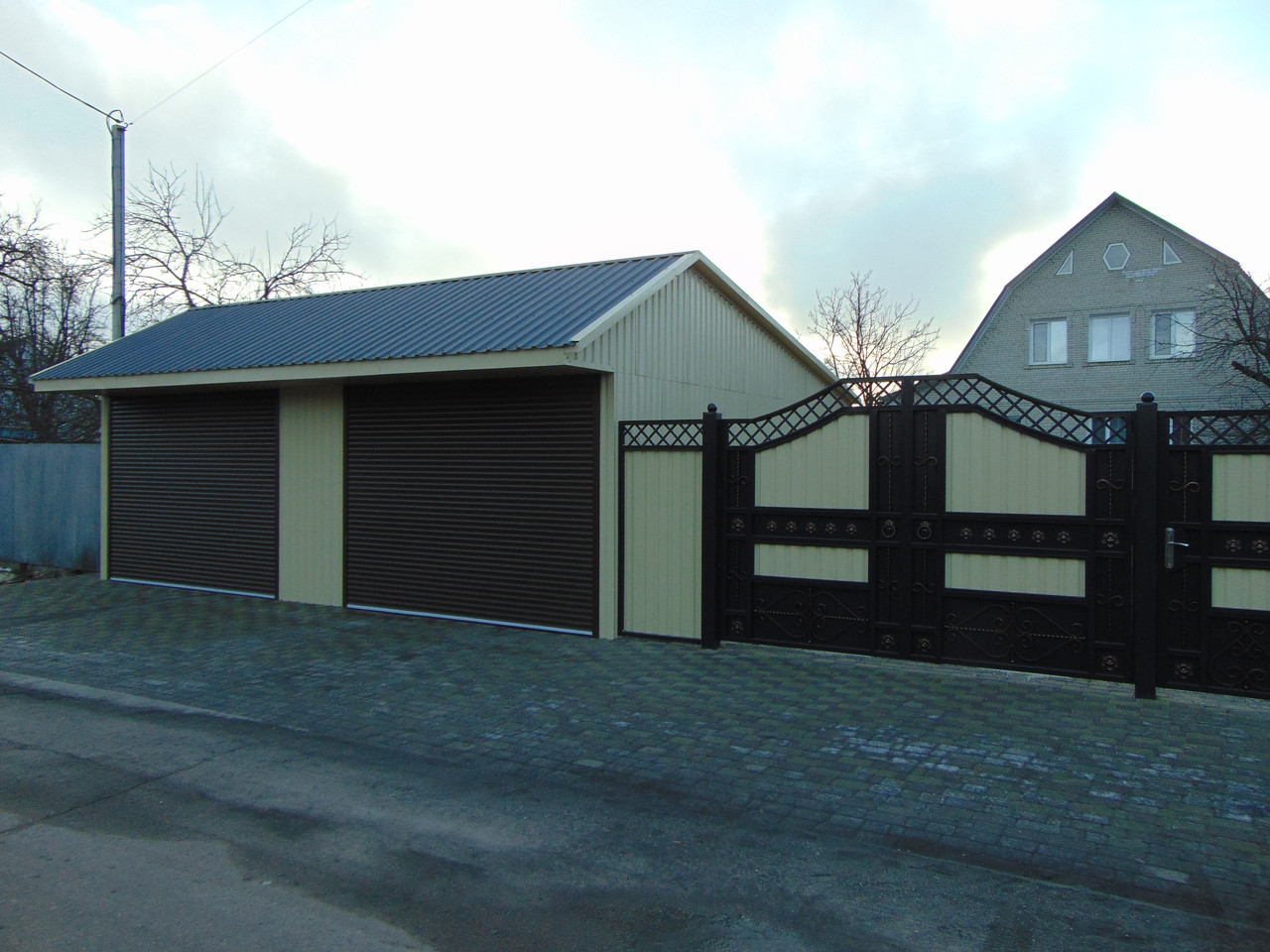 Гараж металевий на два автомобіля, фото 1