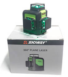 Лінійний лазерний рівень Sndway SW-333G (3 D нівелір) 12 ліній 360 град зелений промінь