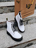 Демісезонні жіночі черевики Dr.Martens Jadon White шкіряні білі, фото 7
