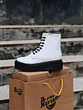 Демісезонні жіночі черевики Dr.Martens Jadon White шкіряні білі, фото 5