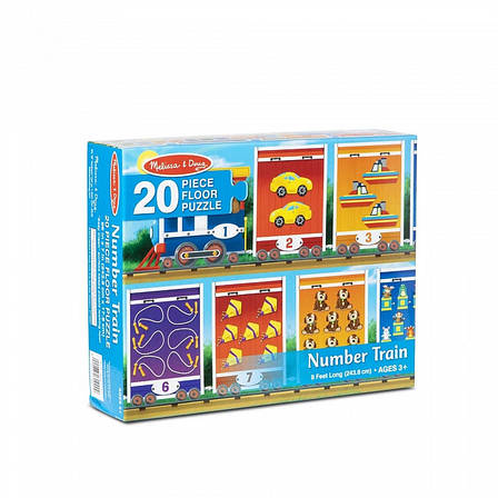 Підлоговий пазл "Номери вагонів", 20 ел. NEW, Melissa&Doug, фото 2