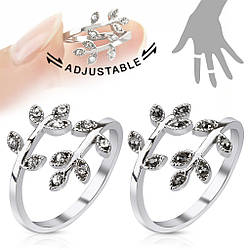 Жіноче кільце на фалангу пальця «Лепесток»