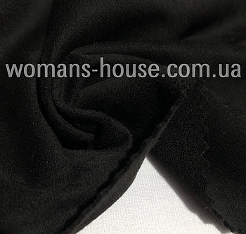 Тканина штучна замша стрейч щільний Чорний