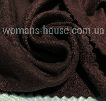 Тканина штучна замша стрейч щільна Шоколадний